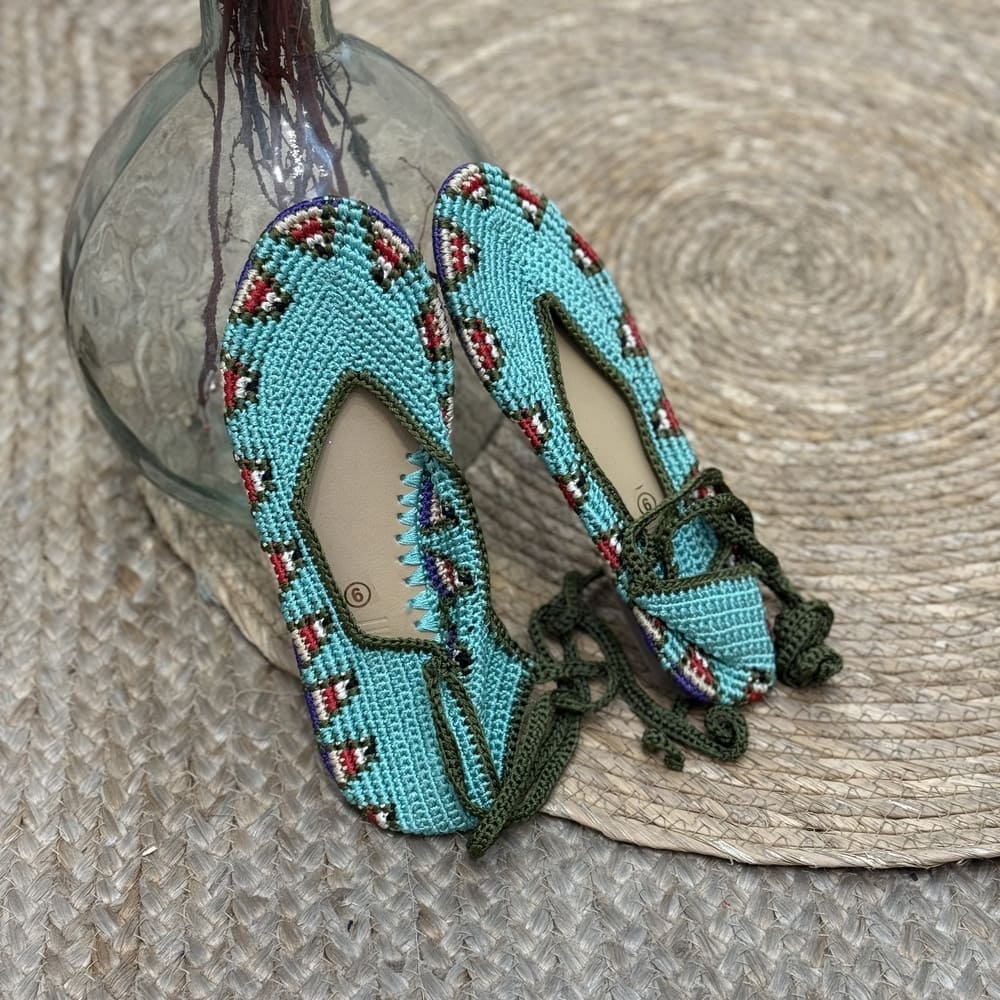 Bailarina crochet turquesa Vila - Talla 36