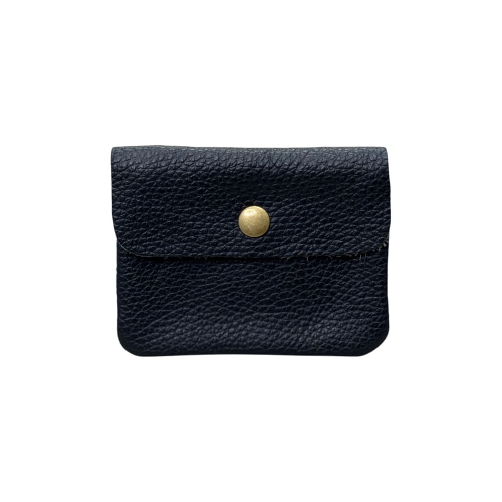 Monedero piel pequeño azul oscuro
