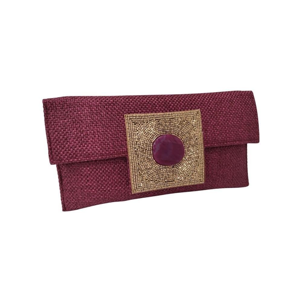 Bolso clutch piedra natural buganvilla