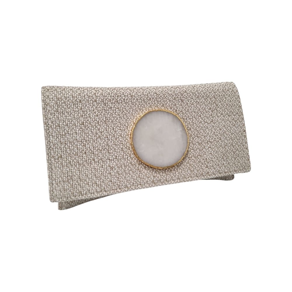 Bolso clutch piedra natural I beige claro