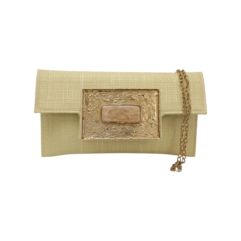 Bolso clutch piedra natural mediano lima II
