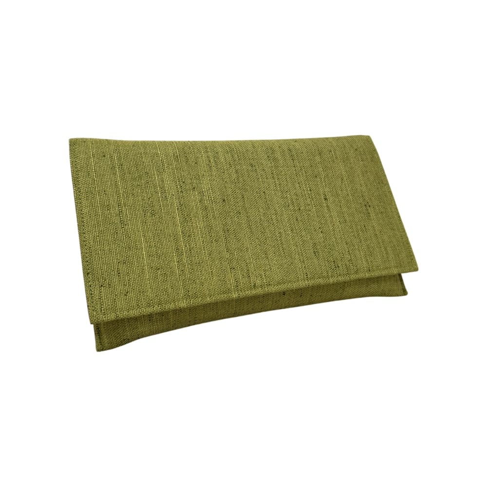Bolso clutch lino verde